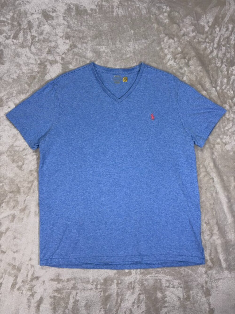Polo Ralph Lauren Men's T Shirt V Neck Short Sleeve Blue - Size XL
